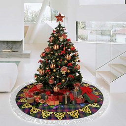 ScotsTee Shop Scottish Logan Modern Thistle Celtic Knot Tartan Christmas Tree Skirt