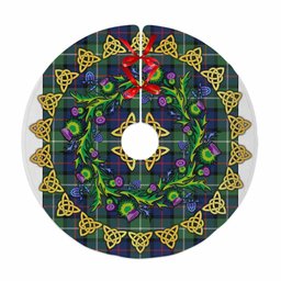 ScotsTee Shop Scottish Davidson of Tulloch Thistle Celtic Knot Tartan Christmas Tree Skirt