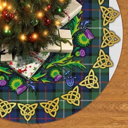 ScotsTee Shop Scottish Davidson of Tulloch Thistle Celtic Knot Tartan Christmas Tree Skirt
