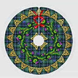 ScotsTee Shop Scottish MacDonald of the Isles Hunting Ancient Thistle Celtic Knot Tartan Christmas Tree Skirt