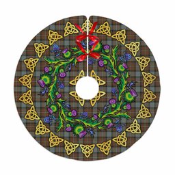 ScotsTee Shop Scottish Fergusson Weathered Thistle Celtic Knot Tartan Christmas Tree Skirt