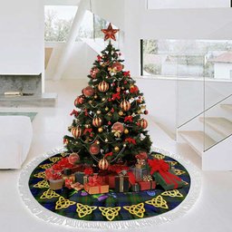 ScotsTee Shop Scottish Gunn Modern Thistle Celtic Knot Tartan Christmas Tree Skirt