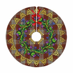 ScotsTee Shop Scottish Davidson Dress Dancers Thistle Celtic Knot Tartan Christmas Tree Skirt