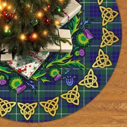 ScotsTee Shop Scottish Hamilton Hunting Modern Thistle Celtic Knot Tartan Christmas Tree Skirt