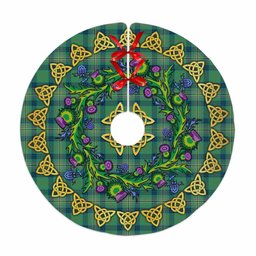 ScotsTee Shop Scottish Kennedy Ancient Thistle Celtic Knot Tartan Christmas Tree Skirt