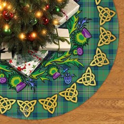 ScotsTee Shop Scottish Kennedy Ancient Thistle Celtic Knot Tartan Christmas Tree Skirt