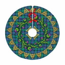 ScotsTee Shop Scottish Flower of Scotland Thistle Celtic Knot Tartan Christmas Tree Skirt