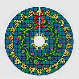 ScotsTee Shop Scottish Flower of Scotland Thistle Celtic Knot Tartan Christmas Tree Skirt