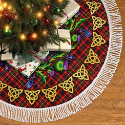 ScotsTee Shop Scottish Innes Modern Thistle Celtic Knot Tartan Christmas Tree Skirt