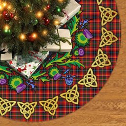 ScotsTee Shop Scottish Innes Modern Thistle Celtic Knot Tartan Christmas Tree Skirt