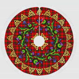 ScotsTee Shop Scottish MacColl Modern Thistle Celtic Knot Tartan Christmas Tree Skirt