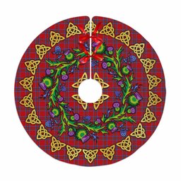 ScotsTee Shop Scottish Inverness District Thistle Celtic Knot Tartan Christmas Tree Skirt