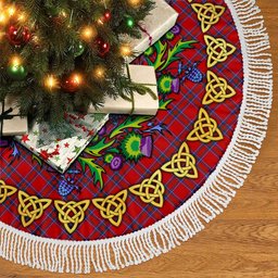 ScotsTee Shop Scottish Inverness District Thistle Celtic Knot Tartan Christmas Tree Skirt