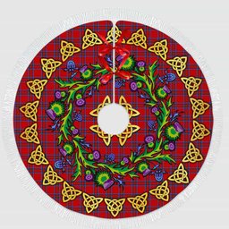 ScotsTee Shop Scottish Inverness District Thistle Celtic Knot Tartan Christmas Tree Skirt