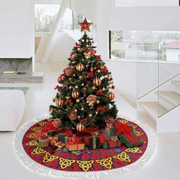 ScotsTee Shop Scottish Inverness District Thistle Celtic Knot Tartan Christmas Tree Skirt