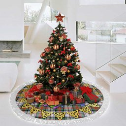 ScotsTee Shop Scottish MacDuff Dress Ancient Thistle Celtic Knot Tartan Christmas Tree Skirt