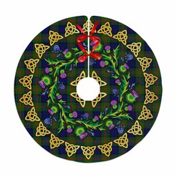 ScotsTee Shop Scottish Dundas Modern 02 Thistle Celtic Knot Tartan Christmas Tree Skirt