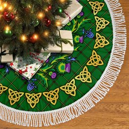 ScotsTee Shop Scottish Don (Tribe-of-Mar) Thistle Celtic Knot Tartan Christmas Tree Skirt