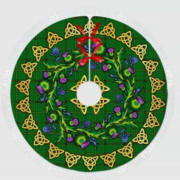 ScotsTee Shop Scottish Don (Tribe-of-Mar) Thistle Celtic Knot Tartan Christmas Tree Skirt