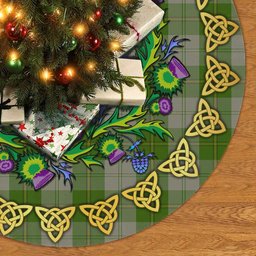 ScotsTee Shop Scottish Cunningham Dress Green Dancers Thistle Celtic Knot Tartan Christmas Tree Skirt
