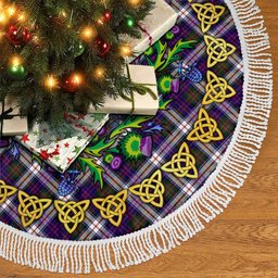 ScotsTee Shop Scottish MacDonald Dress Modern Thistle Celtic Knot Tartan Christmas Tree Skirt