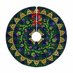 ScotsTee Shop Scottish MacCallum Modern Thistle Celtic Knot Tartan Christmas Tree Skirt