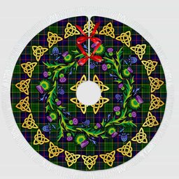 ScotsTee Shop Scottish Forsyth Modern Thistle Celtic Knot Tartan Christmas Tree Skirt