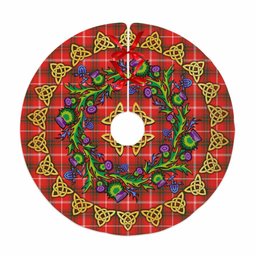 ScotsTee Shop Scottish Duke of Rothesay Modern Thistle Celtic Knot Tartan Christmas Tree Skirt