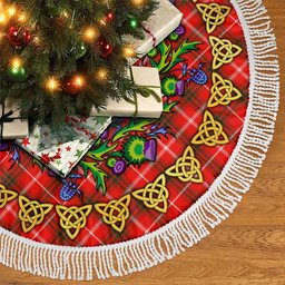 ScotsTee Shop Scottish Duke of Rothesay Modern Thistle Celtic Knot Tartan Christmas Tree Skirt