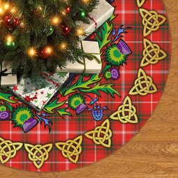 ScotsTee Shop Scottish Duke of Rothesay Modern Thistle Celtic Knot Tartan Christmas Tree Skirt