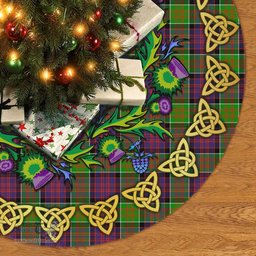 ScotsTee Shop Scottish MacDonald of Clanranald Thistle Celtic Knot Tartan Christmas Tree Skirt