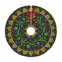 ScotsTee Shop Scottish Davidson Tulloch Dress Thistle Celtic Knot Tartan Christmas Tree Skirt