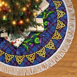 ScotsTee Shop Scottish Elliot Modern Thistle Celtic Knot Tartan Christmas Tree Skirt