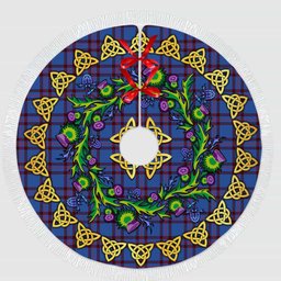 ScotsTee Shop Scottish Elliot Modern Thistle Celtic Knot Tartan Christmas Tree Skirt