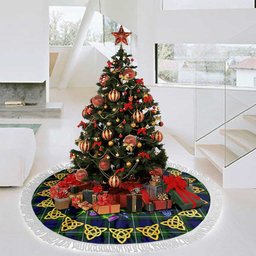 ScotsTee Shop Scottish Forbes Modern Thistle Celtic Knot Tartan Christmas Tree Skirt