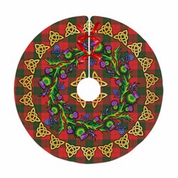 ScotsTee Shop Scottish Erskine Modern Thistle Celtic Knot Tartan Christmas Tree Skirt
