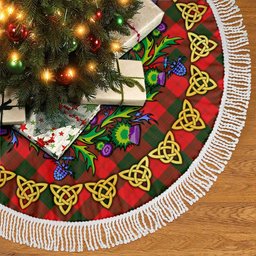 ScotsTee Shop Scottish Erskine Modern Thistle Celtic Knot Tartan Christmas Tree Skirt