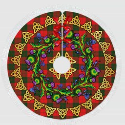 ScotsTee Shop Scottish Erskine Modern Thistle Celtic Knot Tartan Christmas Tree Skirt