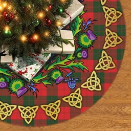 ScotsTee Shop Scottish Erskine Modern Thistle Celtic Knot Tartan Christmas Tree Skirt