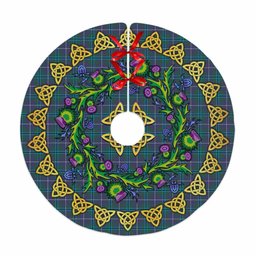 ScotsTee Shop Scottish Douglas Modern Thistle Celtic Knot Tartan Christmas Tree Skirt