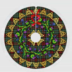 ScotsTee Shop Scottish MacDiarmid Modern Thistle Celtic Knot Tartan Christmas Tree Skirt