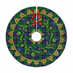 ScotsTee Shop Scottish Graham of Menteith Modern Thistle Celtic Knot Tartan Christmas Tree Skirt