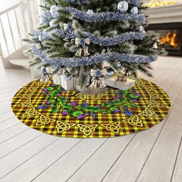ScotsTee Shop Scottish Jardine Thistle Celtic Knot Tartan Christmas Tree Skirt