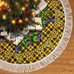ScotsTee Shop Scottish Jardine Thistle Celtic Knot Tartan Christmas Tree Skirt