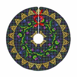 ScotsTee Shop Scottish Fletcher Modern Thistle Celtic Knot Tartan Christmas Tree Skirt