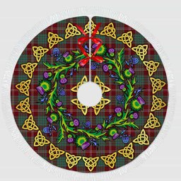 ScotsTee Shop Scottish Crawford Modern Thistle Celtic Knot Tartan Christmas Tree Skirt