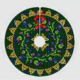 ScotsTee Shop Scottish Henderson Modern Thistle Celtic Knot Tartan Christmas Tree Skirt