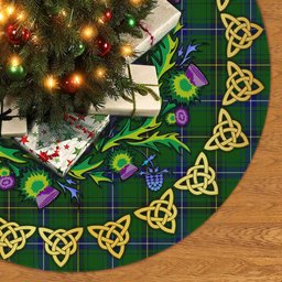 ScotsTee Shop Scottish Henderson Modern Thistle Celtic Knot Tartan Christmas Tree Skirt