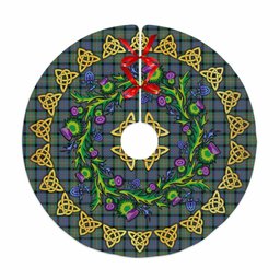ScotsTee Shop Scottish MacDonnell of Glengarry Ancient Thistle Celtic Knot Tartan Christmas Tree Skirt