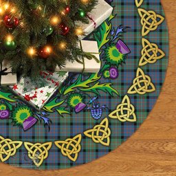ScotsTee Shop Scottish MacDonnell of Glengarry Ancient Thistle Celtic Knot Tartan Christmas Tree Skirt